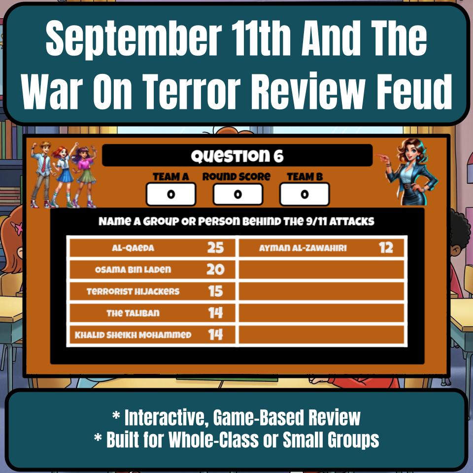 September 11th And The War On Terror Social Studies Feud Review Activity CF0191