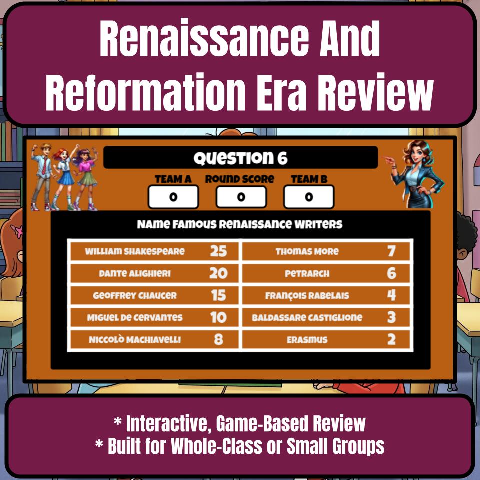 Renaissance And Reformation Era Feud Review Game CF0195