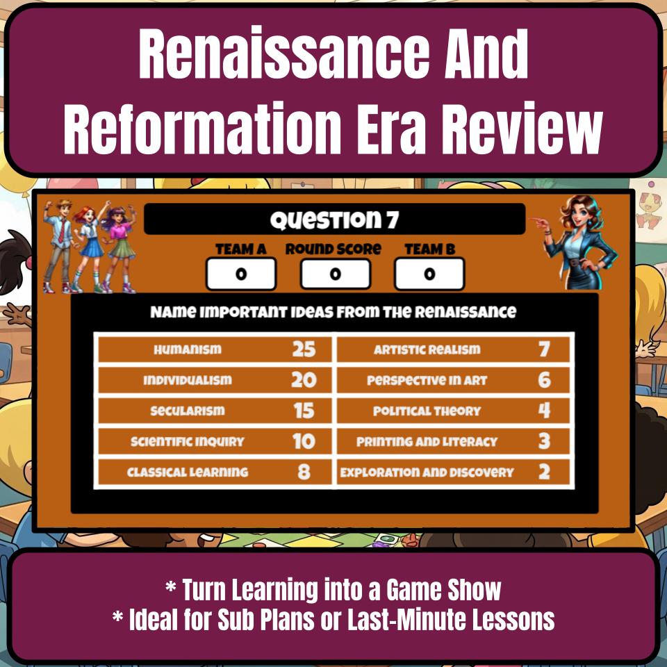 Renaissance And Reformation Era Feud Review Game CF0195