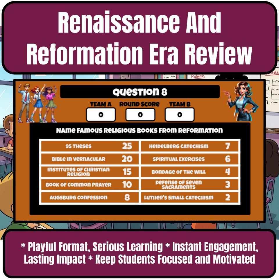 Renaissance And Reformation Era Feud Review Game CF0195
