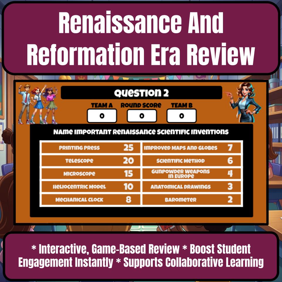Renaissance And Reformation Era Feud Review Game CF0195