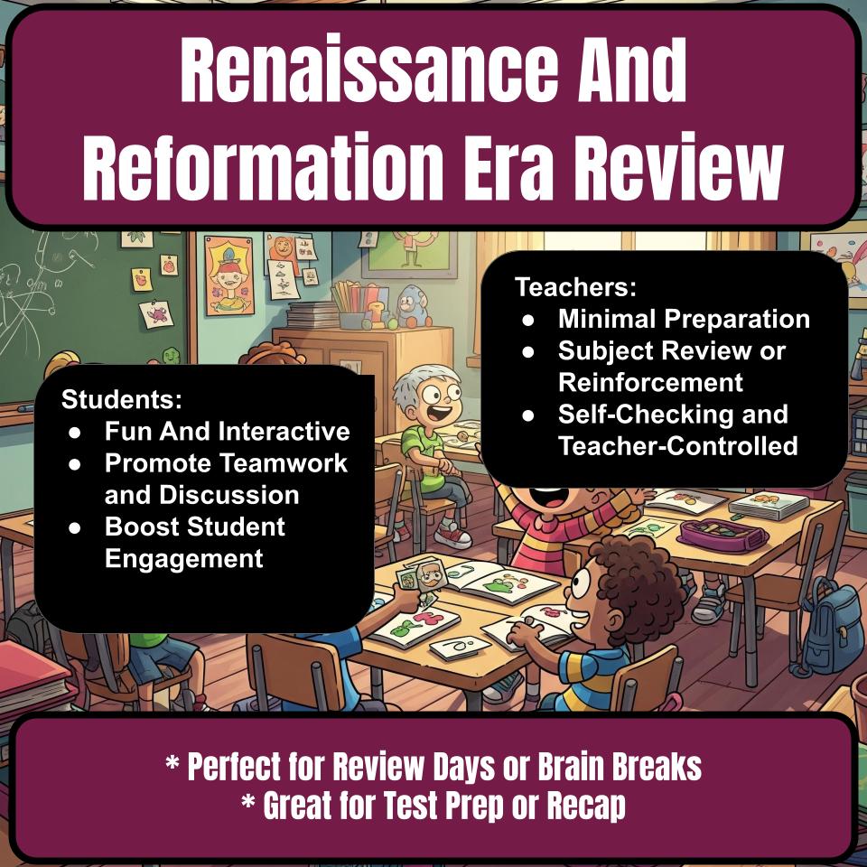 Renaissance And Reformation Era Feud Review Game CF0195