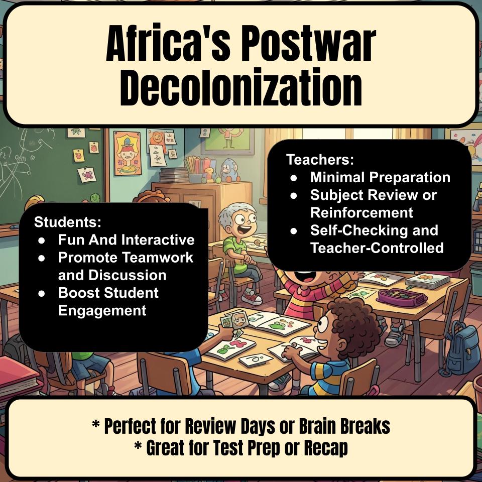 Africa'S Postwar Decolonization Family Feud Style Game Review Activity CF0199