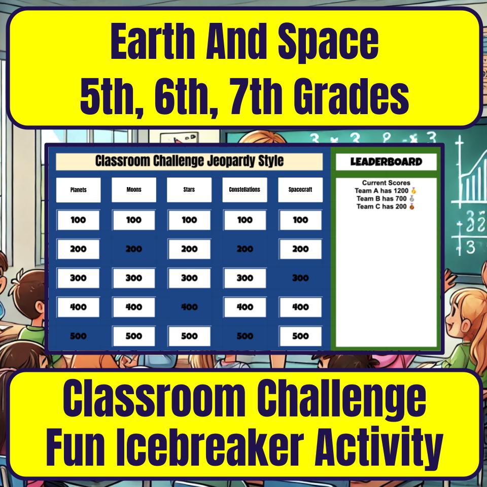Earth And Space, 5Th Grade, 6Th Grade, 7Th Grade Jeopardy Science Review I0002
