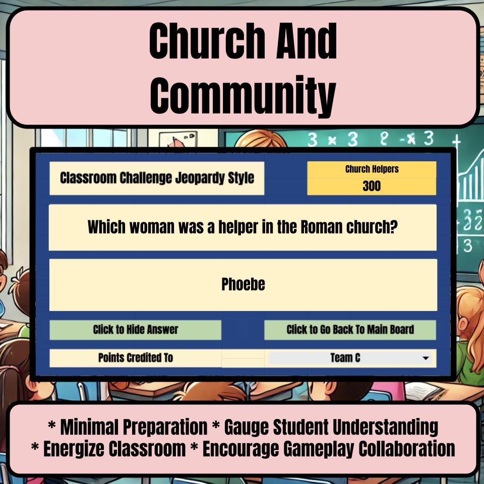 Church And Community Jeopardy Bible B0002