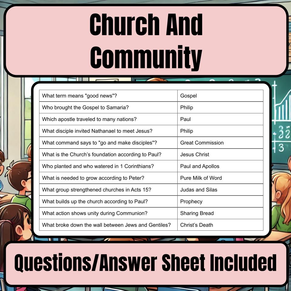 Church And Community Jeopardy Bible B0002