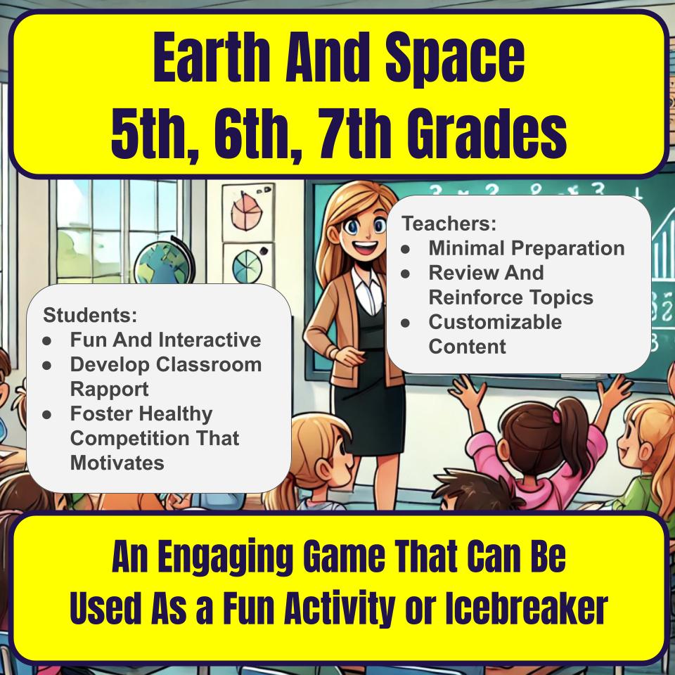 Earth And Space, 5Th Grade, 6Th Grade, 7Th Grade Jeopardy Science Review I0002