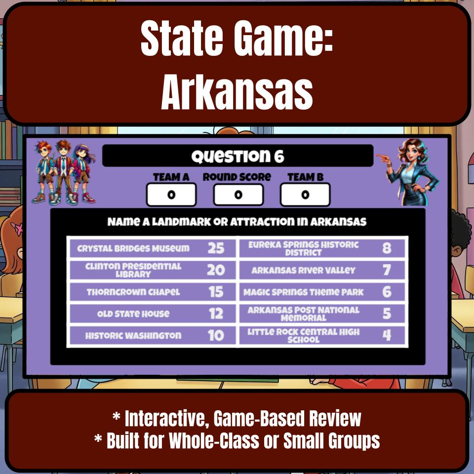 Arkansas Social Studies Family Feud Review Game CF0020