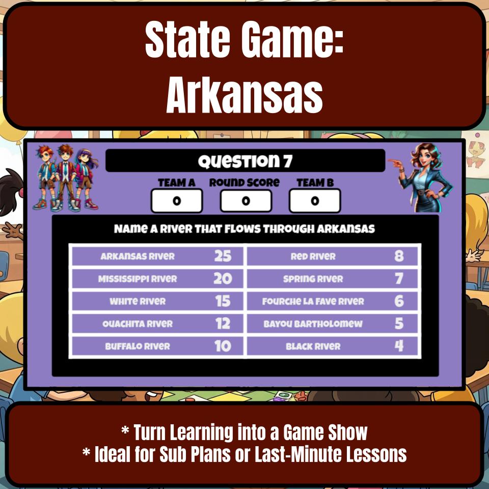 Arkansas Social Studies Family Feud Review Game CF0020