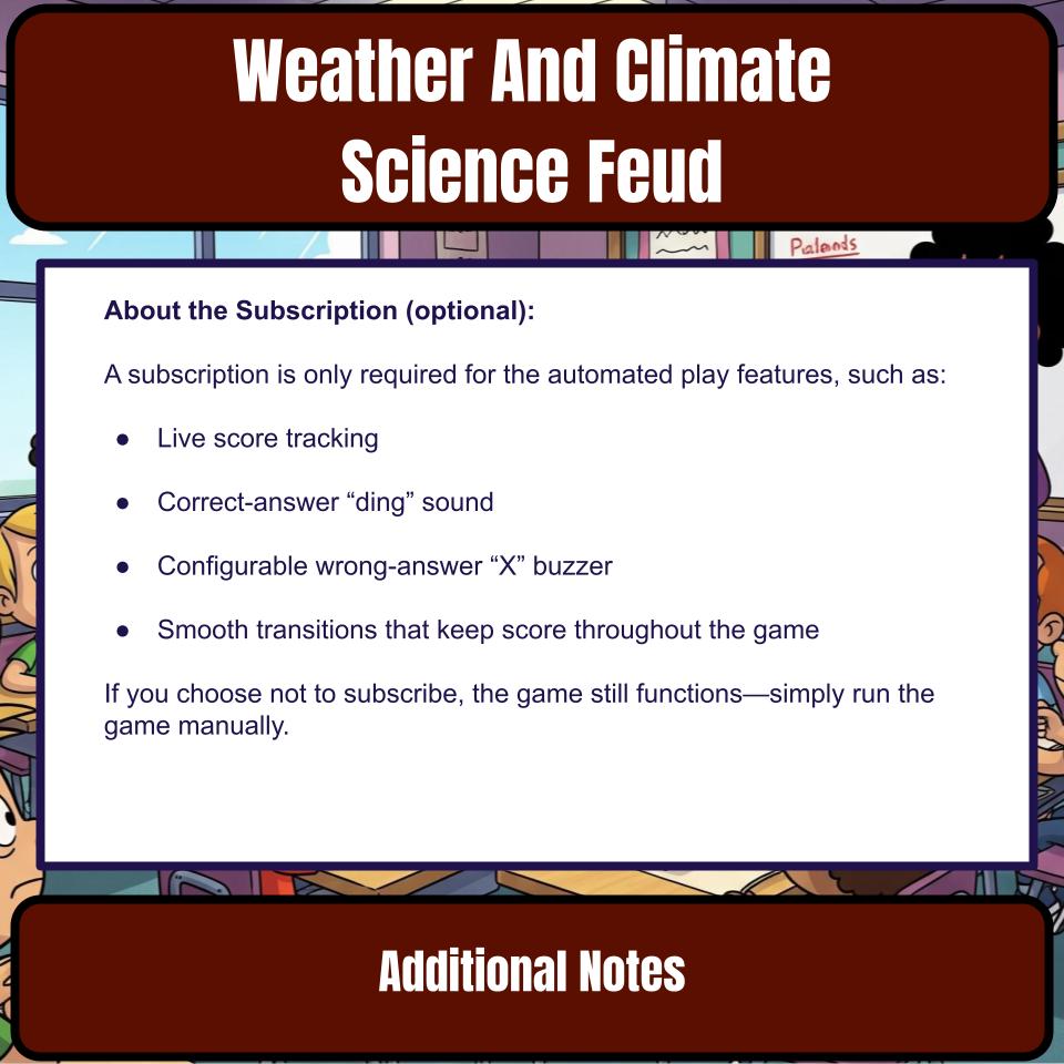 Weather And Climate Science Feud Review CF0020