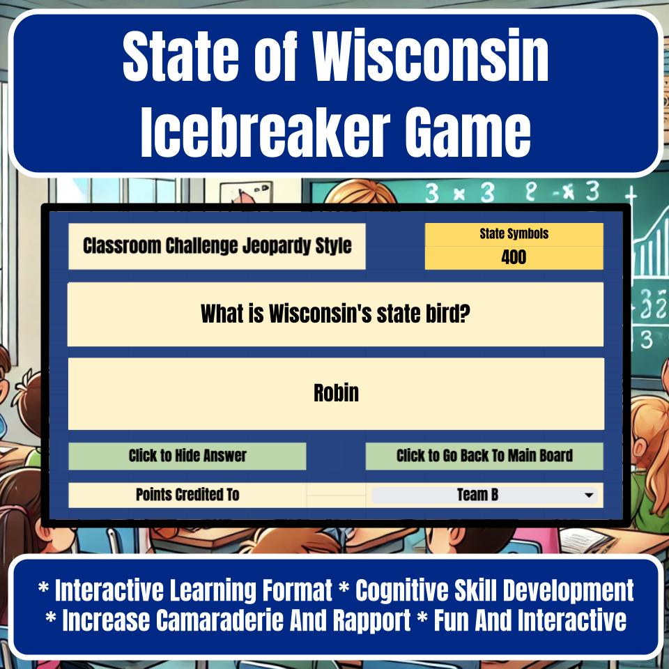 State of Wisconsin Jeopardy Game I0020