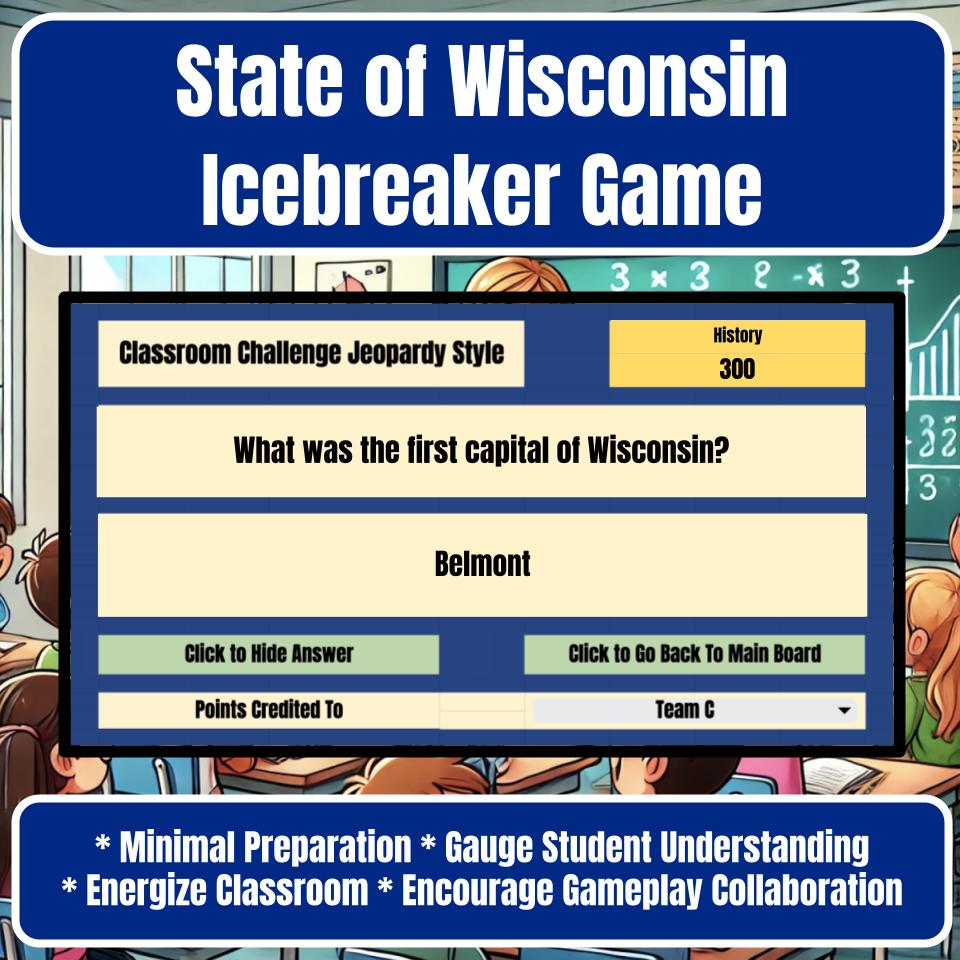 State of Wisconsin Jeopardy Game I0020