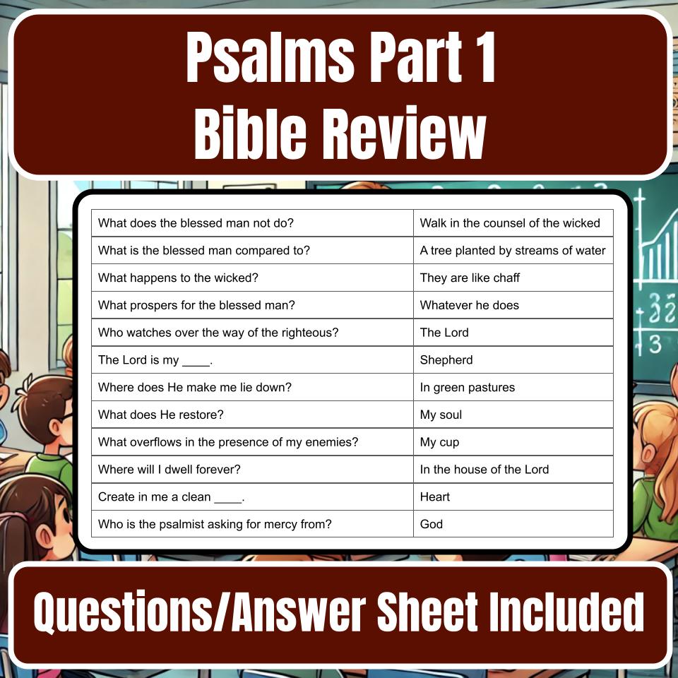Psalms Part 1 Jeopardy Bible B0020