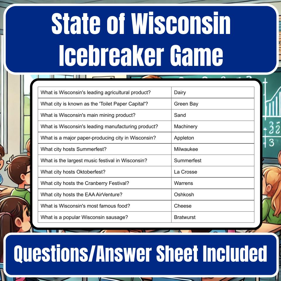 State of Wisconsin Jeopardy Game I0020