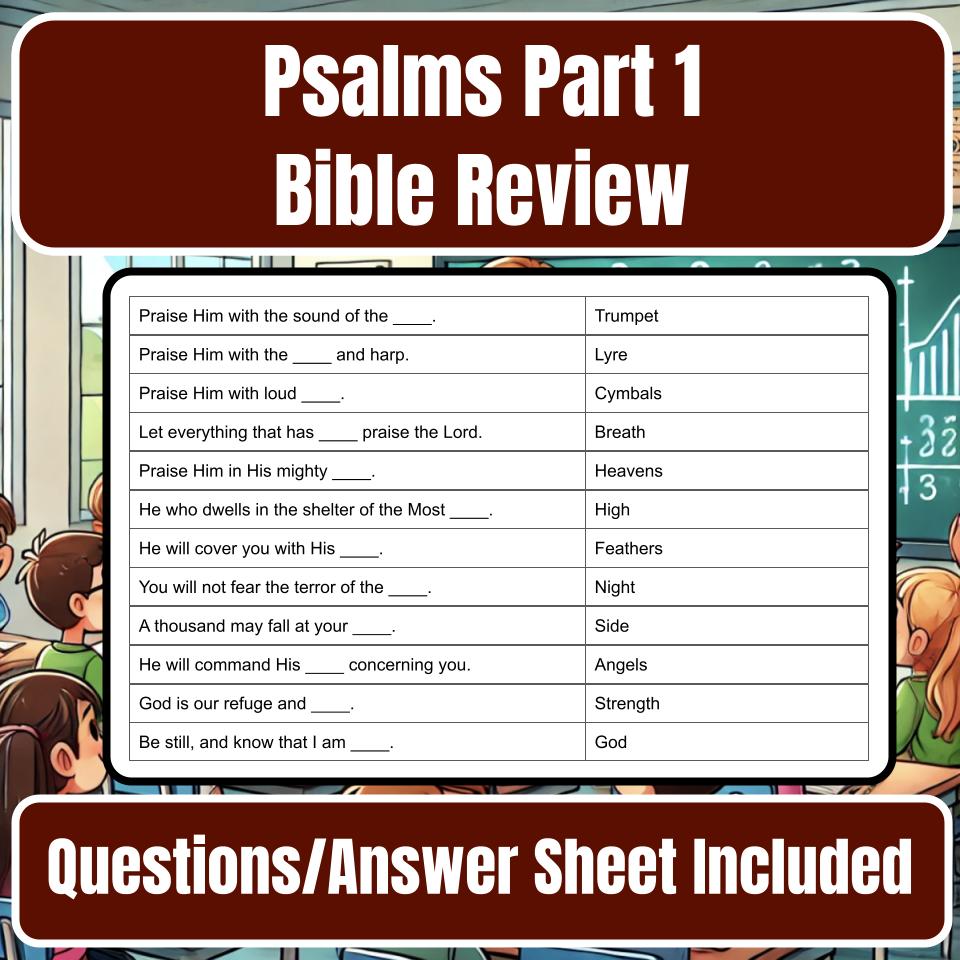Psalms Part 1 Jeopardy Bible B0020