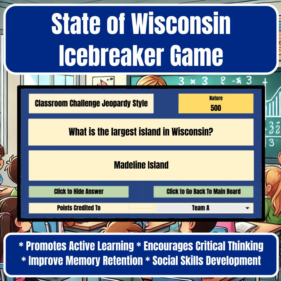 State of Wisconsin Jeopardy Game I0020