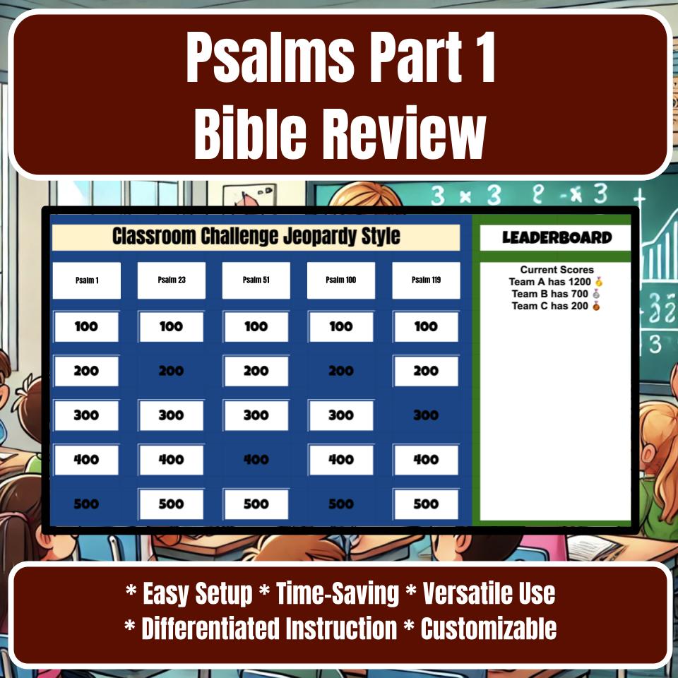 Psalms Part 1 Jeopardy Bible B0020