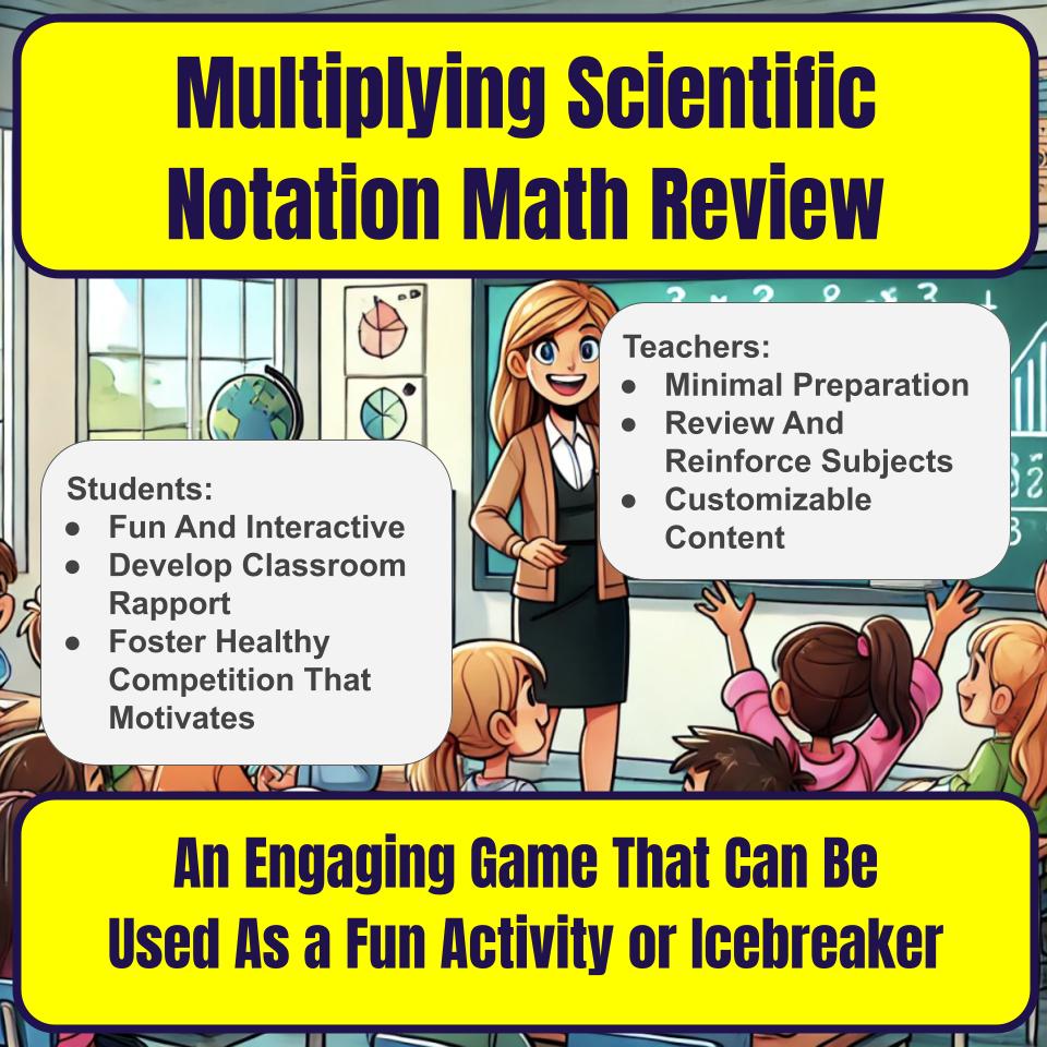 Jeopardy Multiplying Scientific Notation Math Review Activity I0020