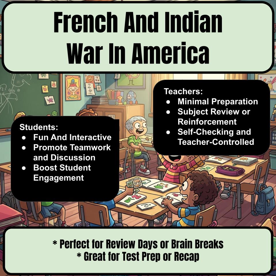 French And Indian War In America Feud Review Game CF0200