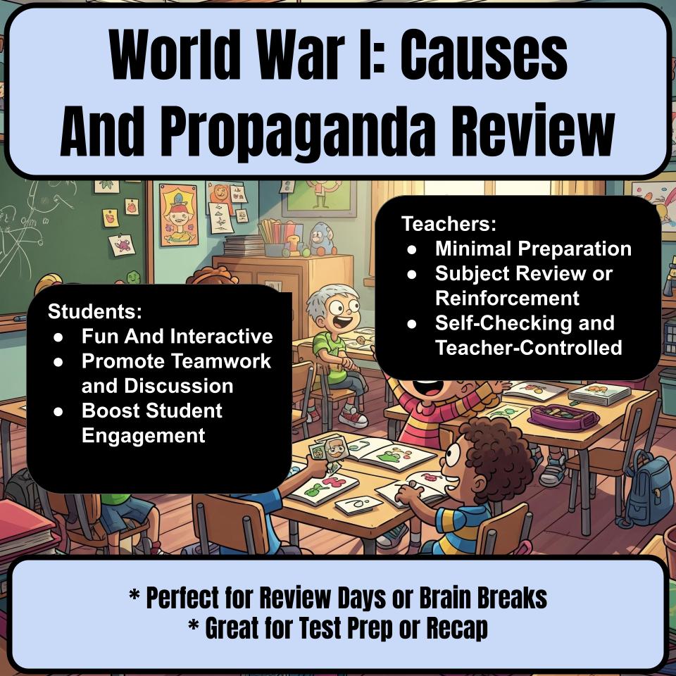 World War I: Causes And Propaganda Review Feud CF0202