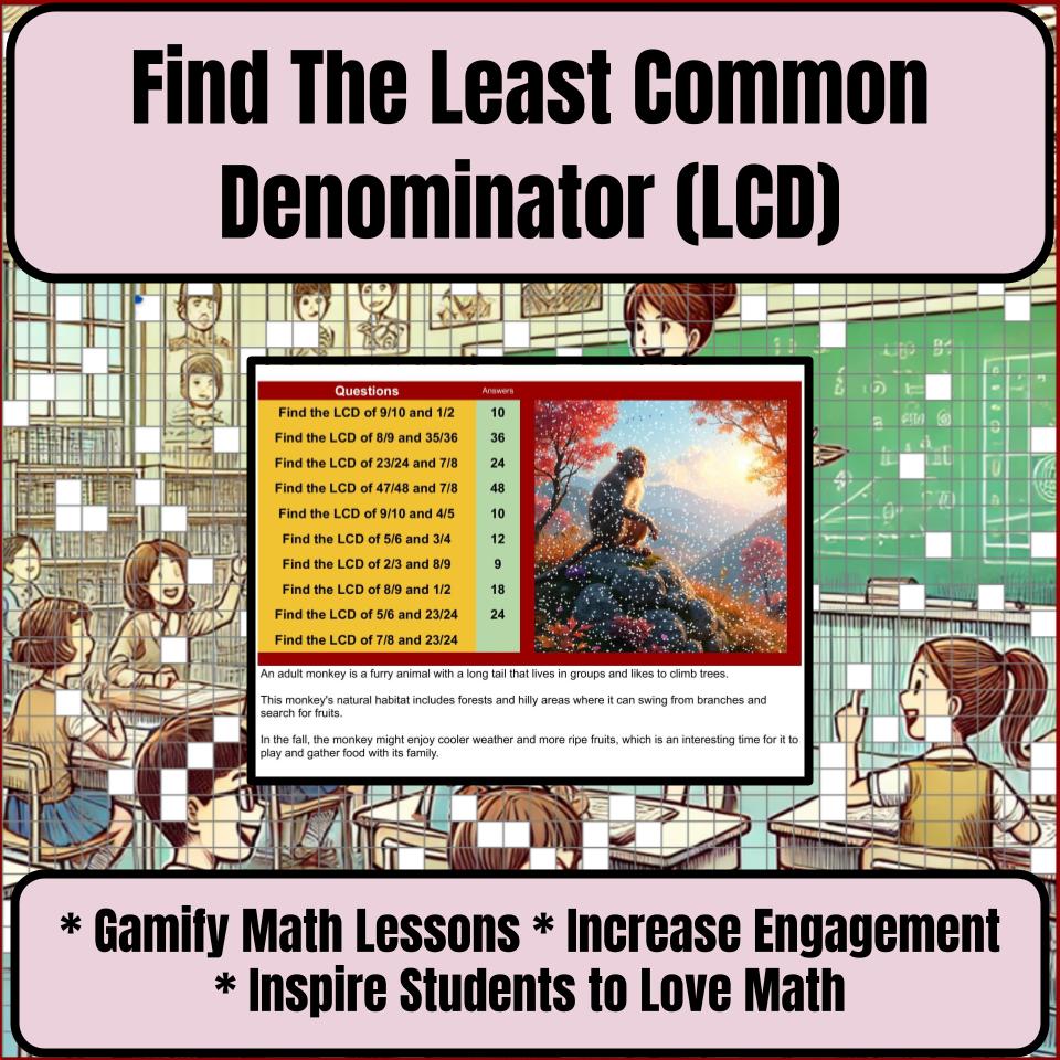 Find The Least Common Denominator (Lcd) Mystery Picture P0203