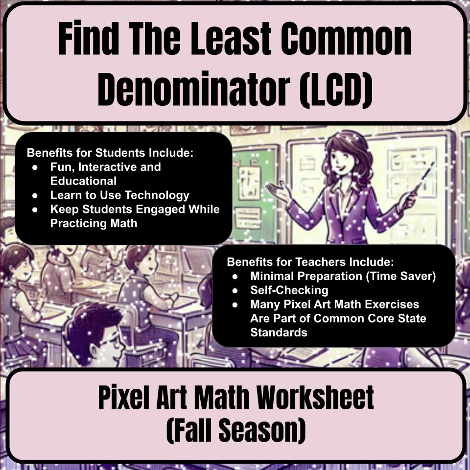 Find The Least Common Denominator (Lcd) Mystery Picture P0203