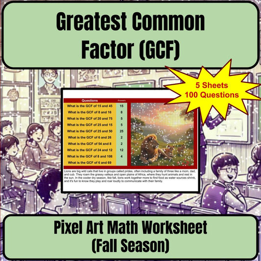 Greatest Common Factor (Gcf) Mystery Picture P0208