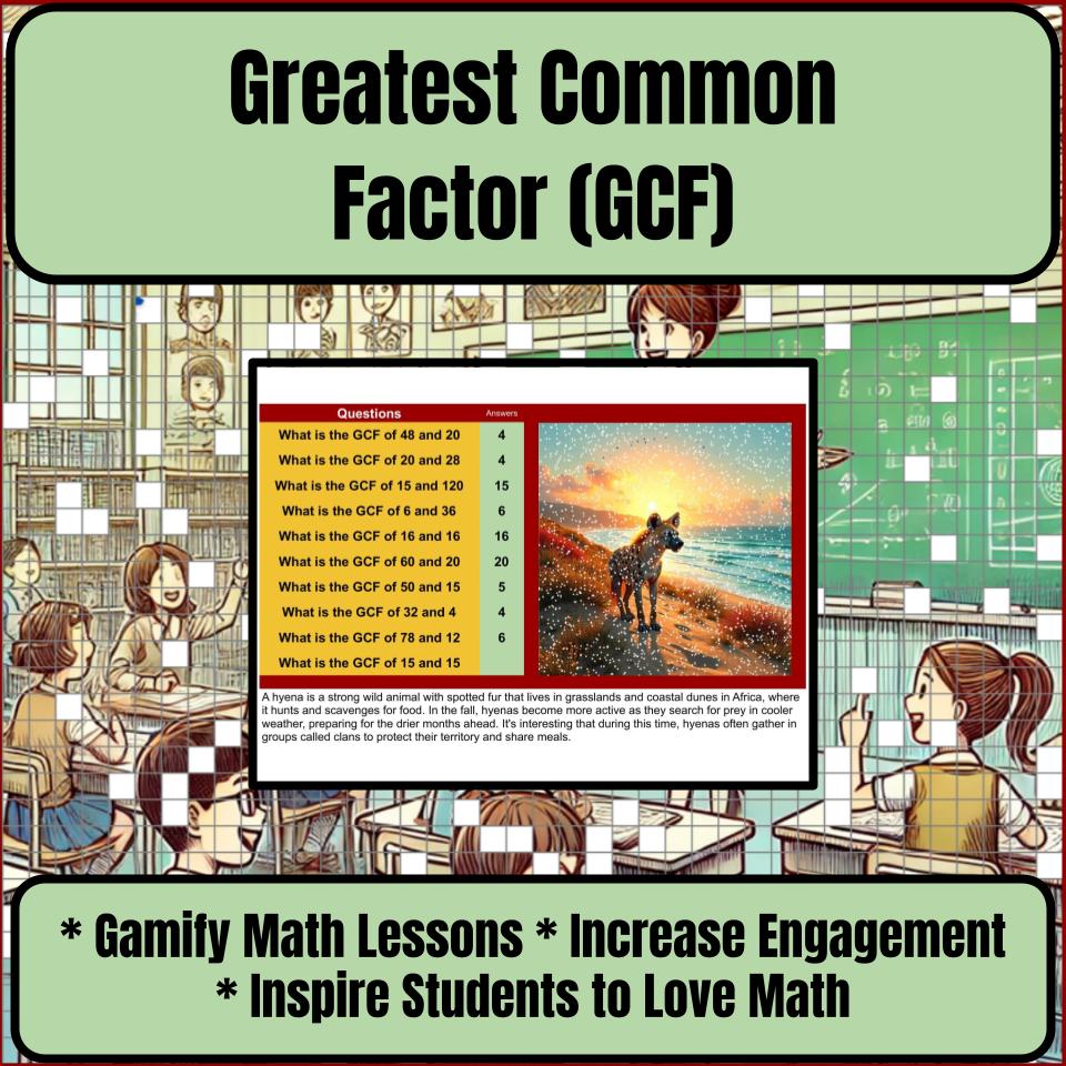 Greatest Common Factor (Gcf) Mystery Picture P0208