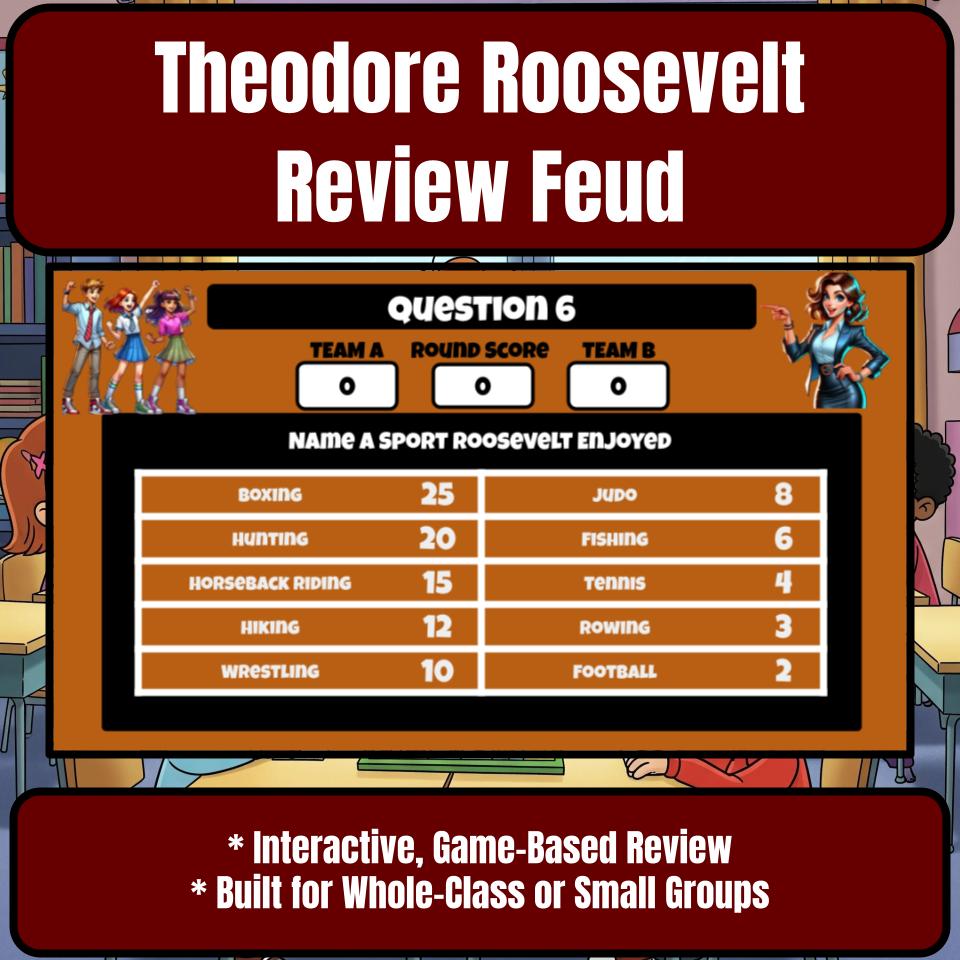Theodore Roosevelt Feud Review Game CF0021