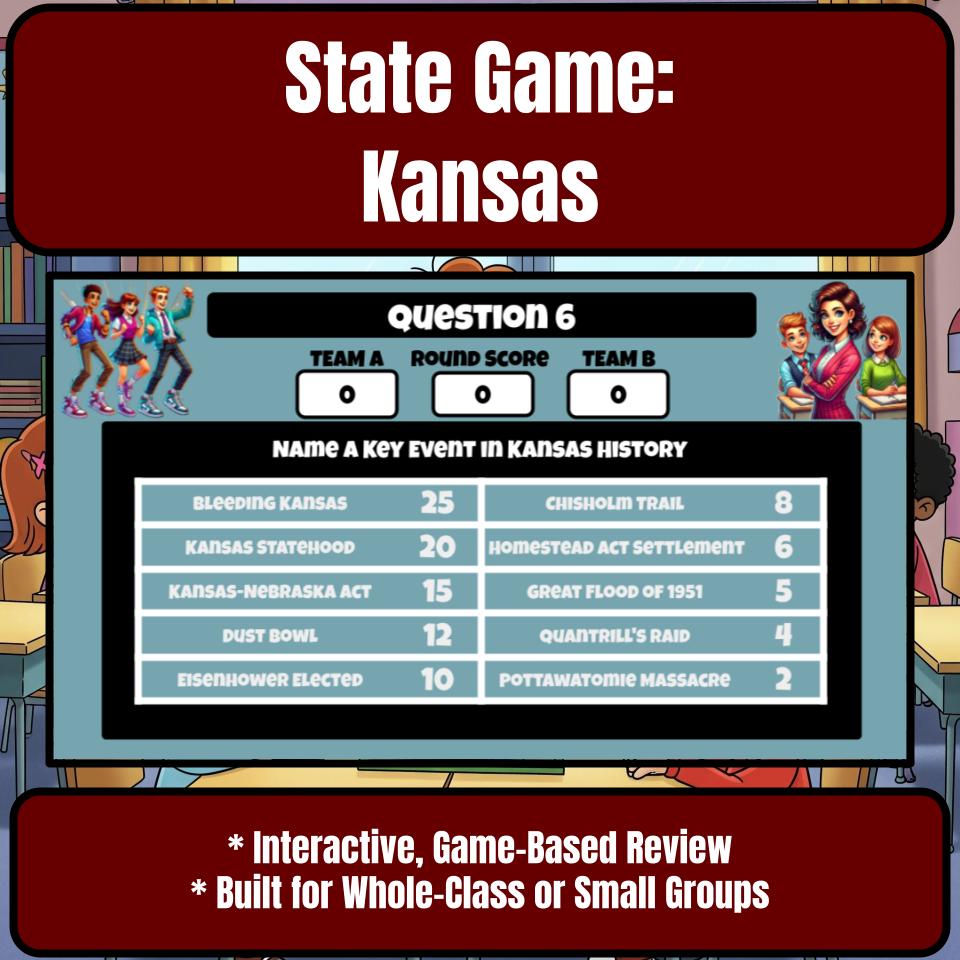 Kansas Social Studies Family Feud Review Game CF0021