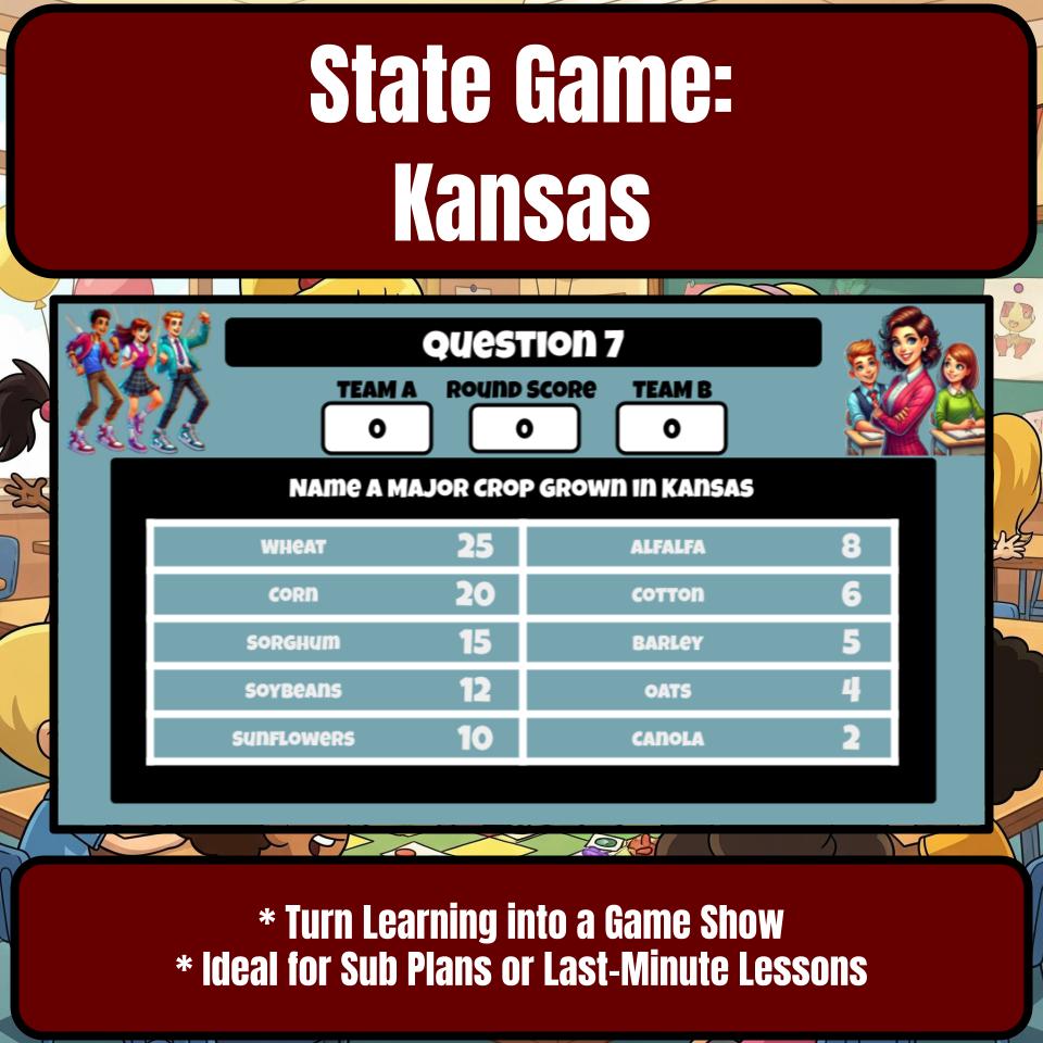 Kansas Social Studies Family Feud Review Game CF0021