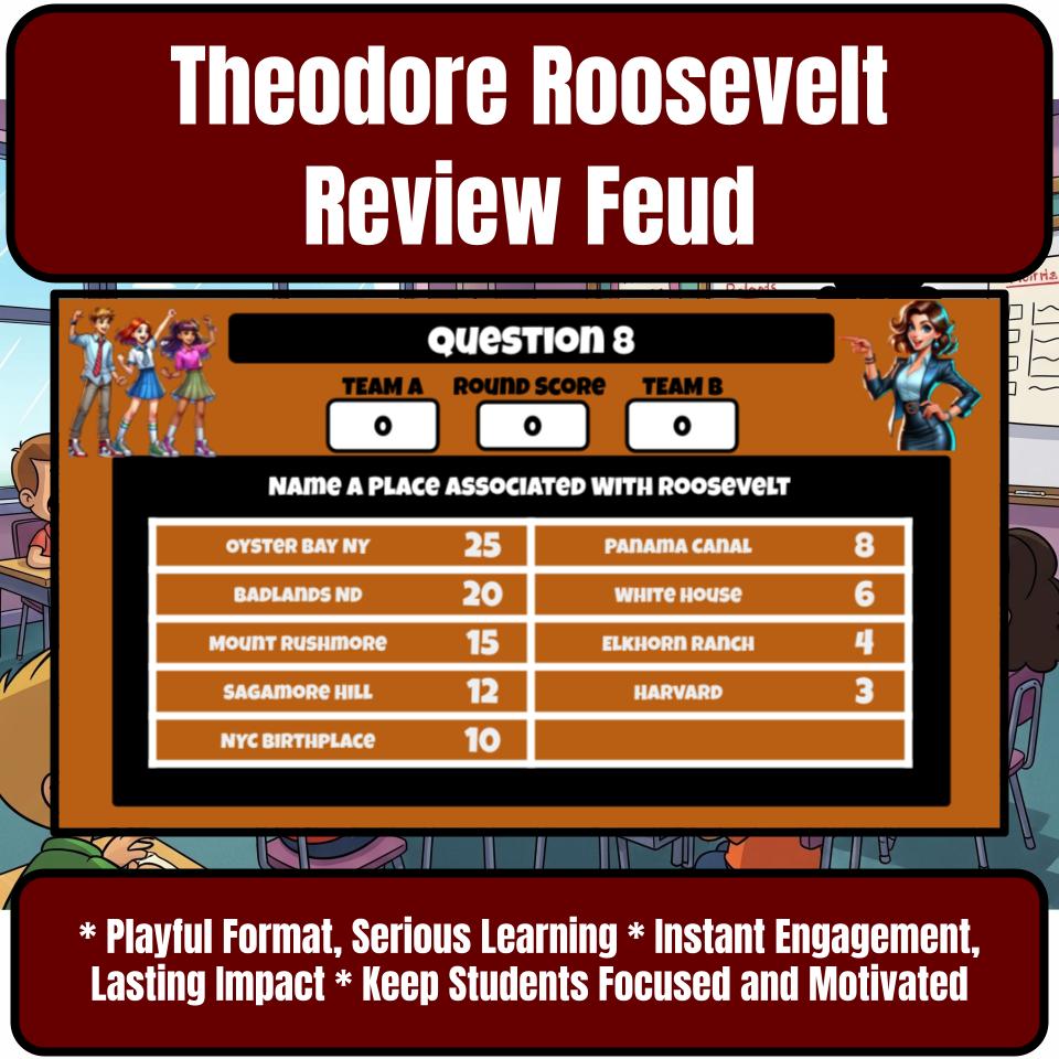 Theodore Roosevelt Feud Review Game CF0021