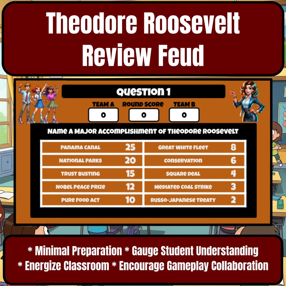 Theodore Roosevelt Feud Review Game CF0021