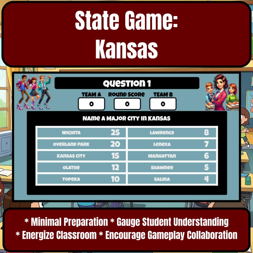 Kansas Social Studies Family Feud Review Game CF0021