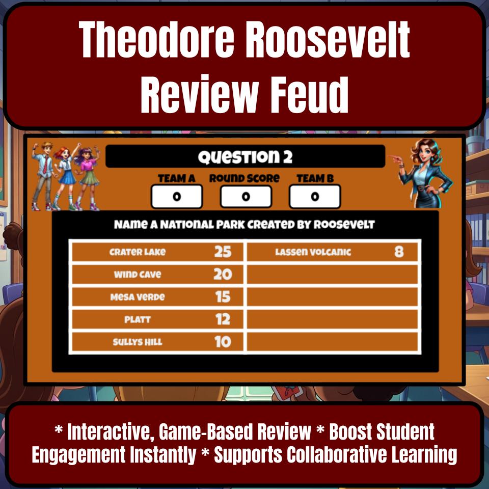Theodore Roosevelt Feud Review Game CF0021