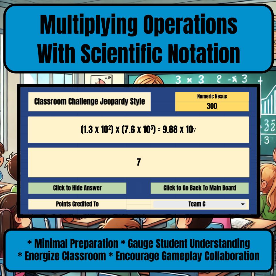 Multiplying Operations With Scientific Notation Jeopardy Math Review I0021