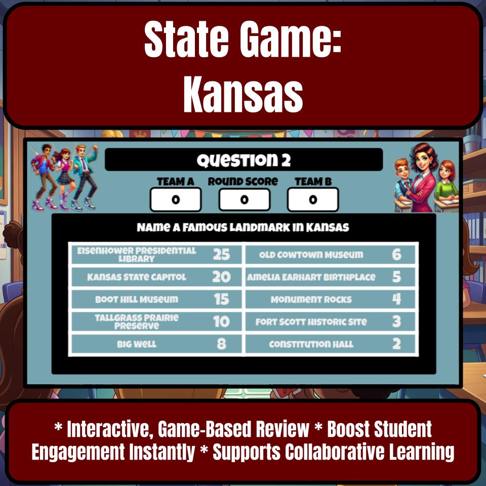 Kansas Social Studies Family Feud Review Game CF0021
