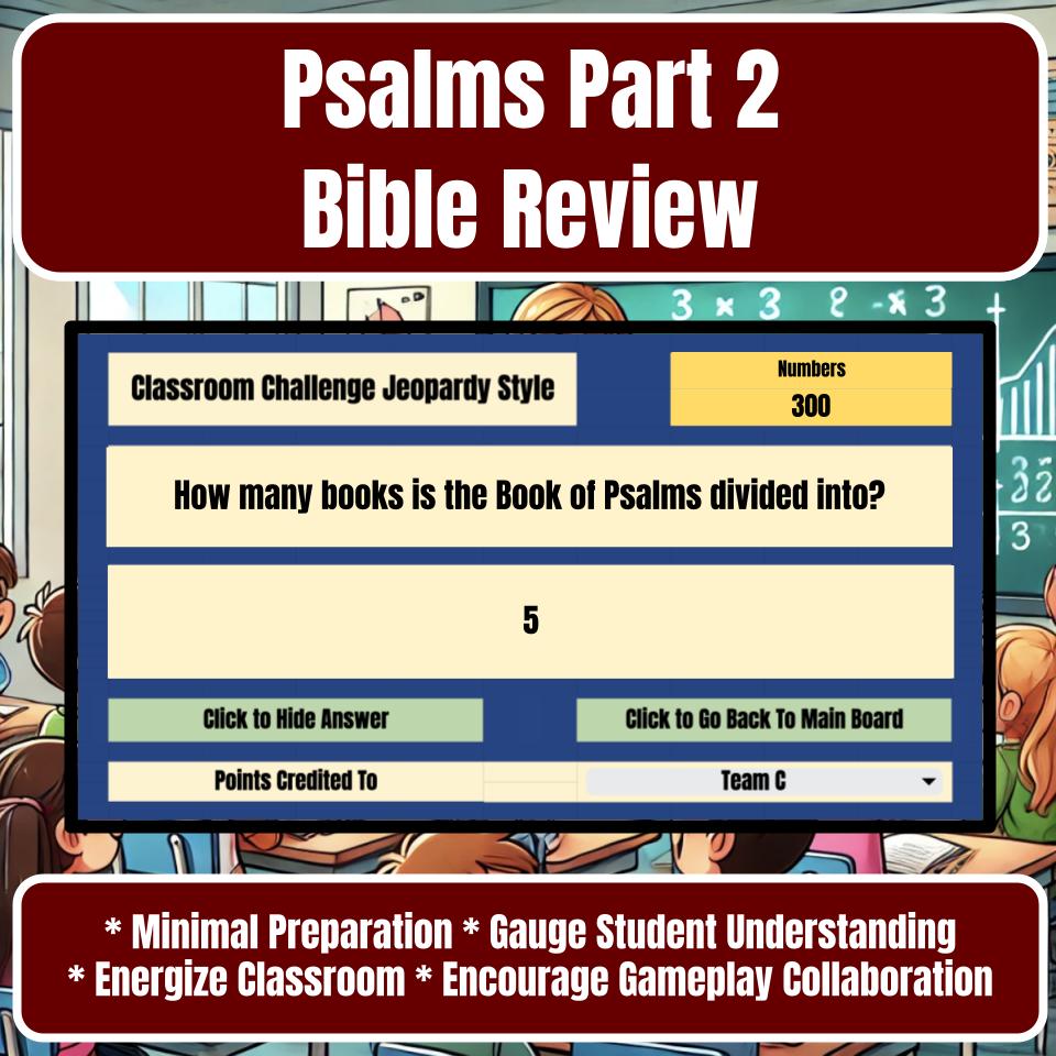Psalms Part 2 Jeopardy Bible B0021