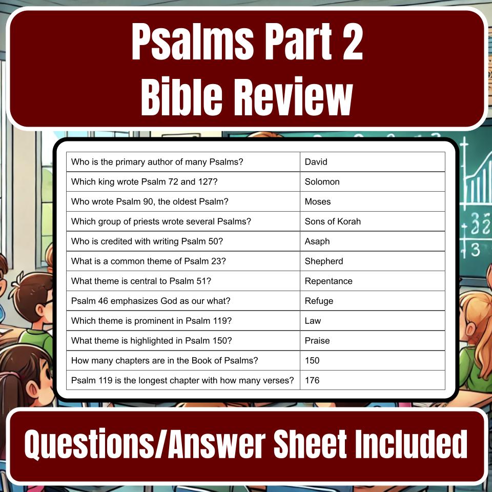 Psalms Part 2 Jeopardy Bible B0021
