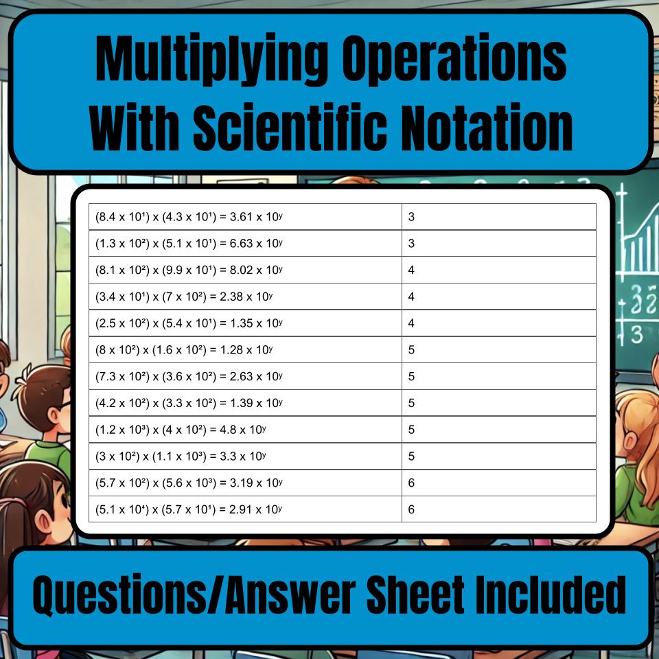 Multiplying Operations With Scientific Notation Jeopardy Math Review I0021