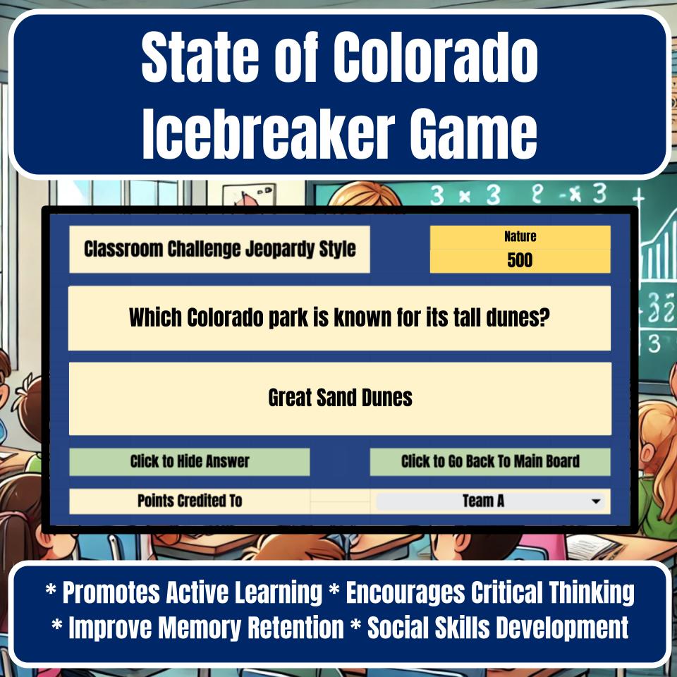 State of Colorado Jeopardy Game I0021