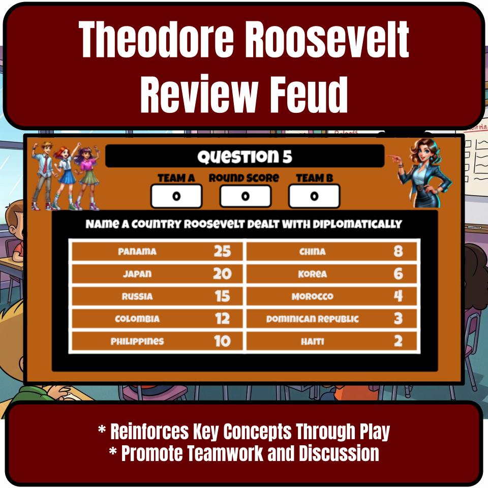Theodore Roosevelt Feud Review Game CF0021