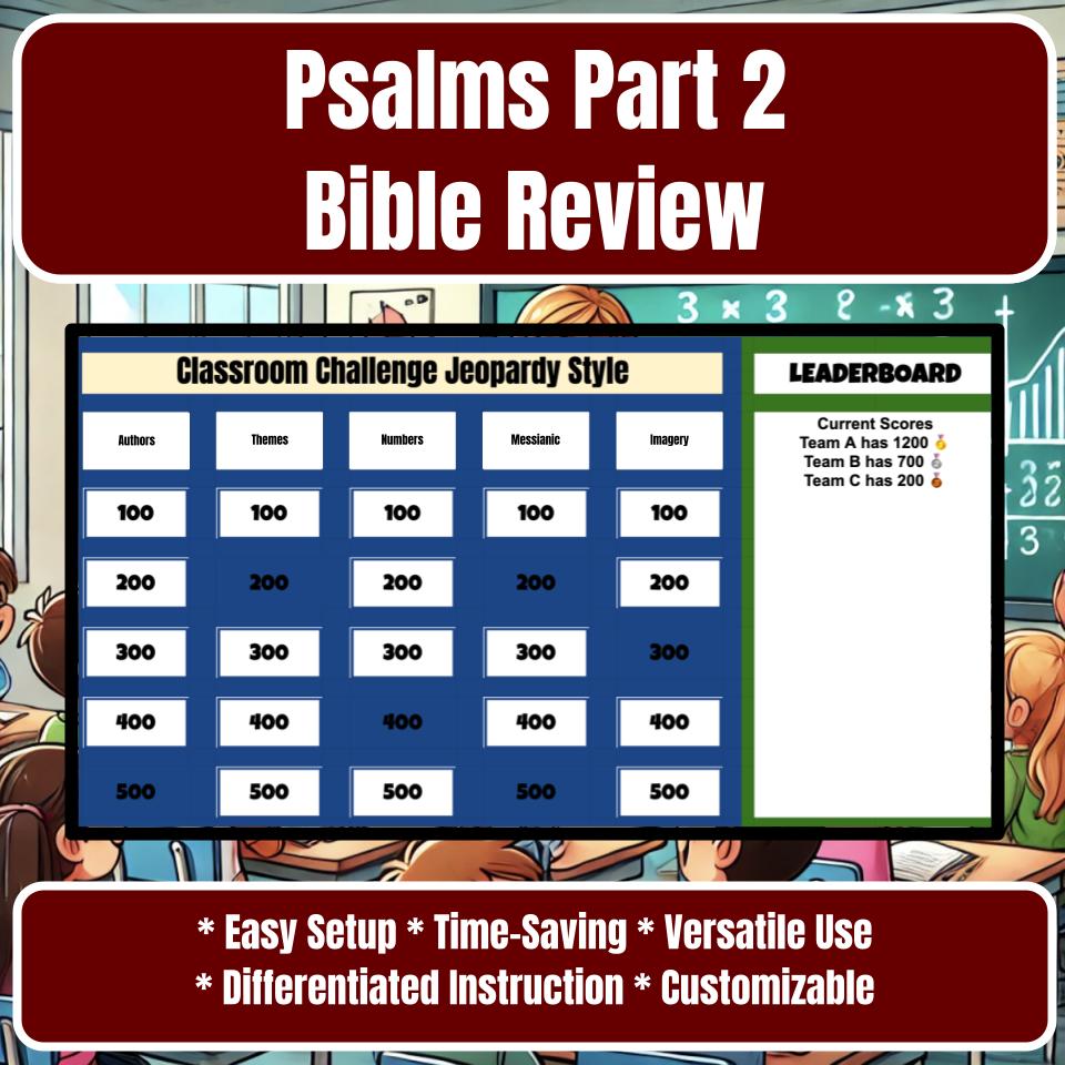 Psalms Part 2 Jeopardy Bible B0021