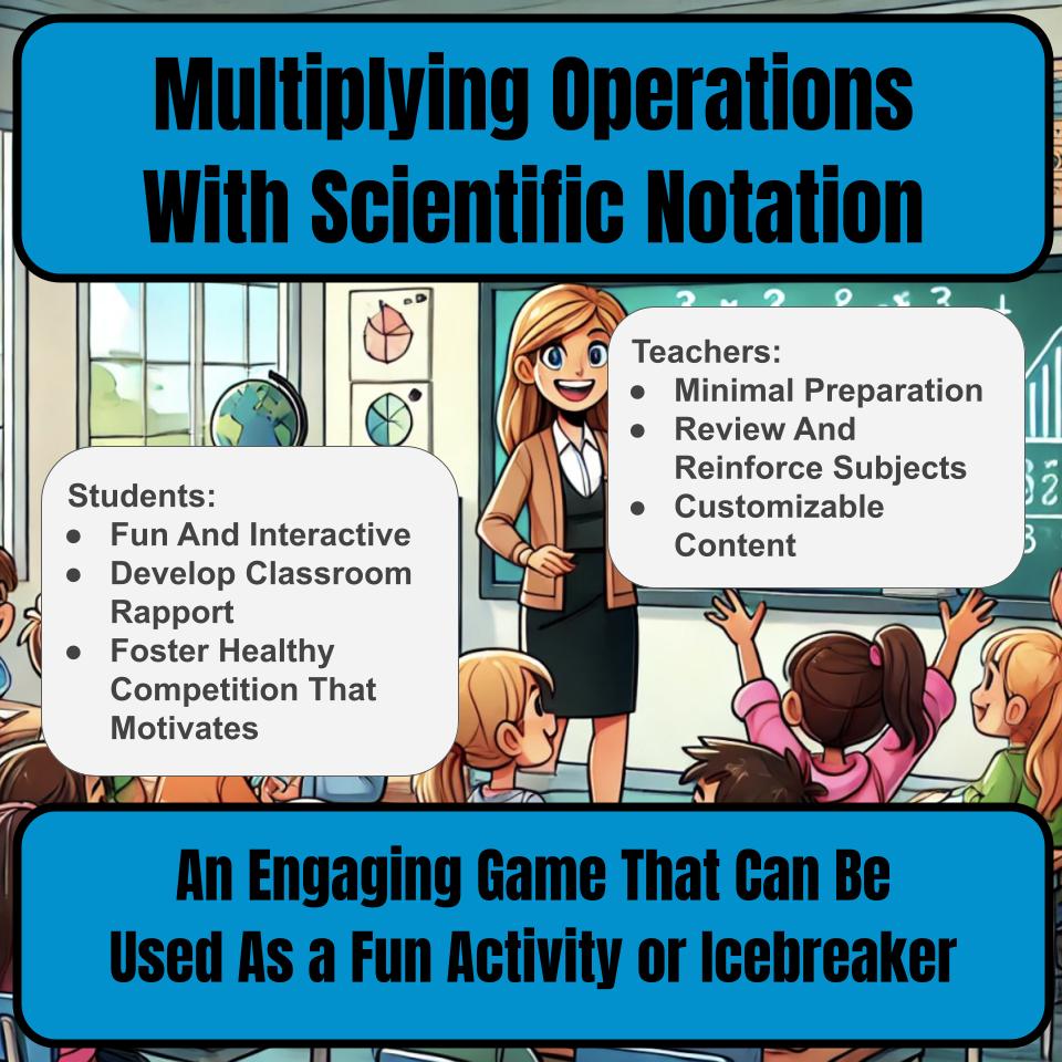 Multiplying Operations With Scientific Notation Jeopardy Math Review I0021