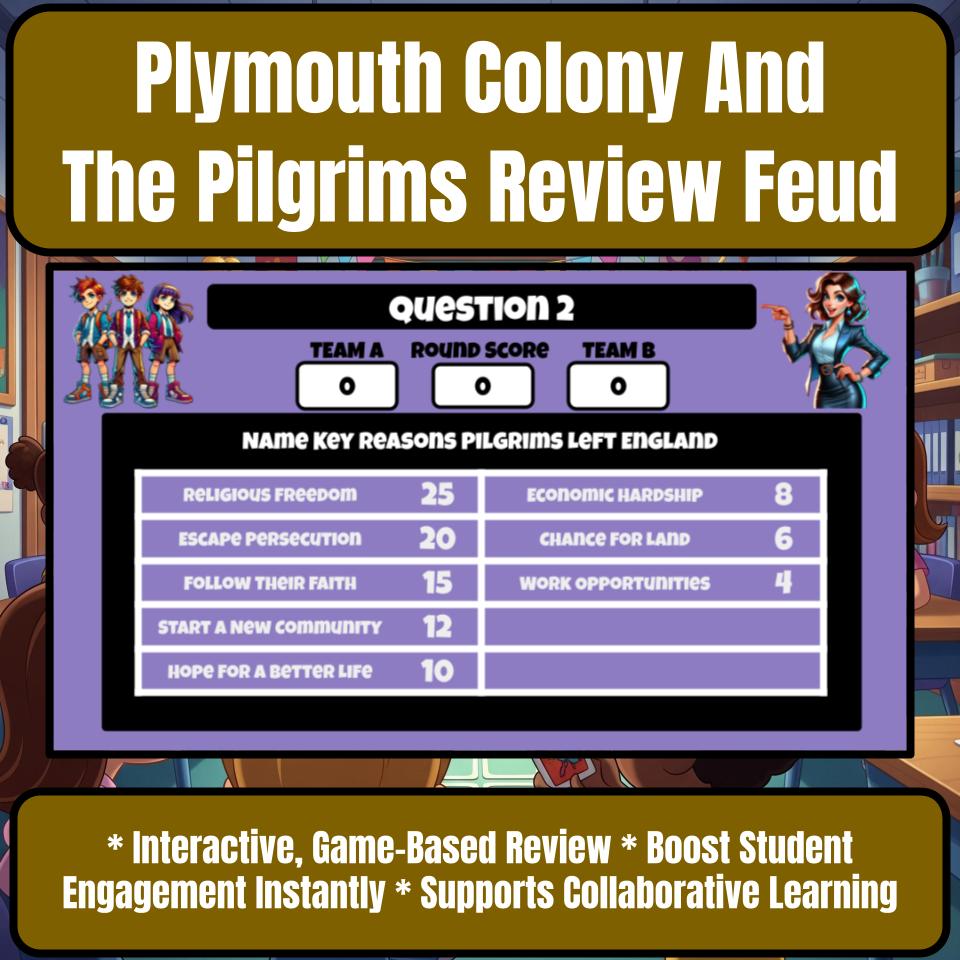 Plymouth Colony And The Pilgrims Review Feud CF0212