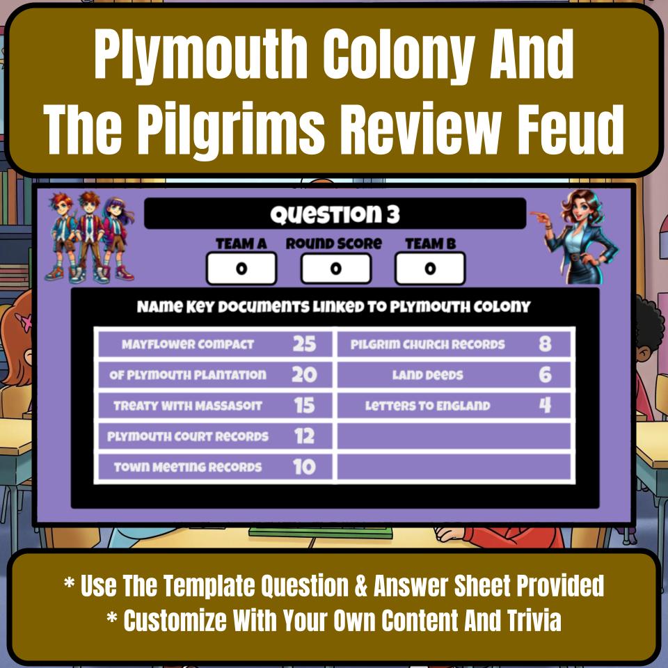 Plymouth Colony And The Pilgrims Review Feud CF0212