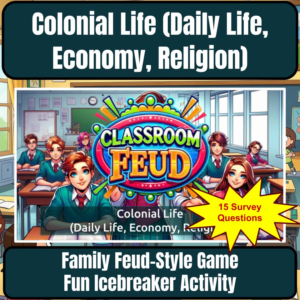 Colonial Life (Daily Life, Economy, Religion) Review Feud CF0214