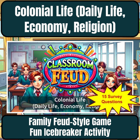 Colonial Life (Daily Life, Economy, Religion) Review Feud CF0214