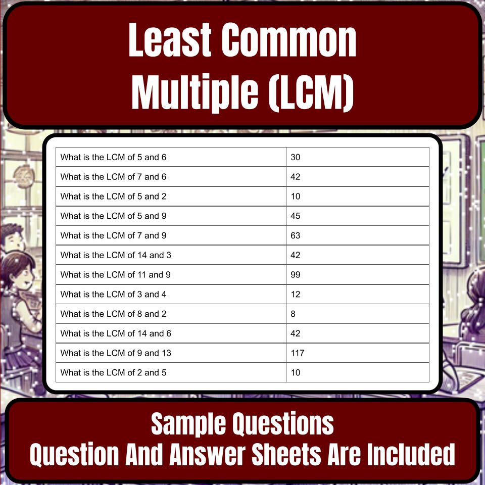 Least Common Multiple (Lcm) Mystery Picture P0214