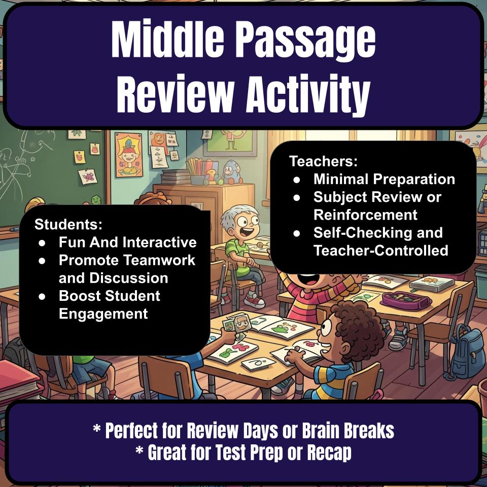 Middle Passage Family Feud Game Social Studies Review Activity CF0217